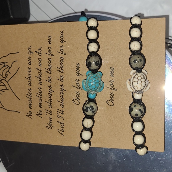 Sea turtle handmade braided adjustable bracelets - Picture 4 of 7